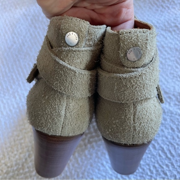 NWOT Rag & Bone Harrow Suede Stacked Heel Bootie Tan Camel Size 8.5 (38.5) - Picture 13 of 17
